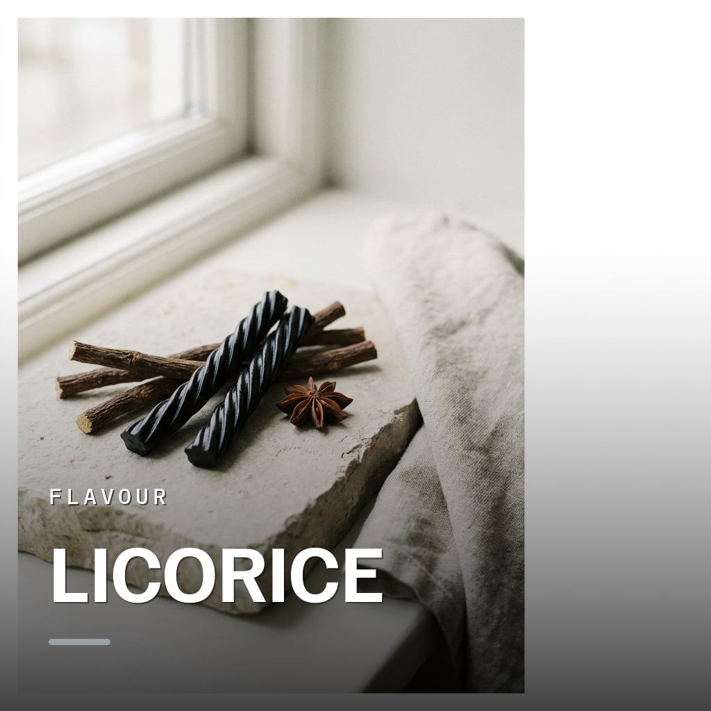 Licorice flavour nicotine pouches