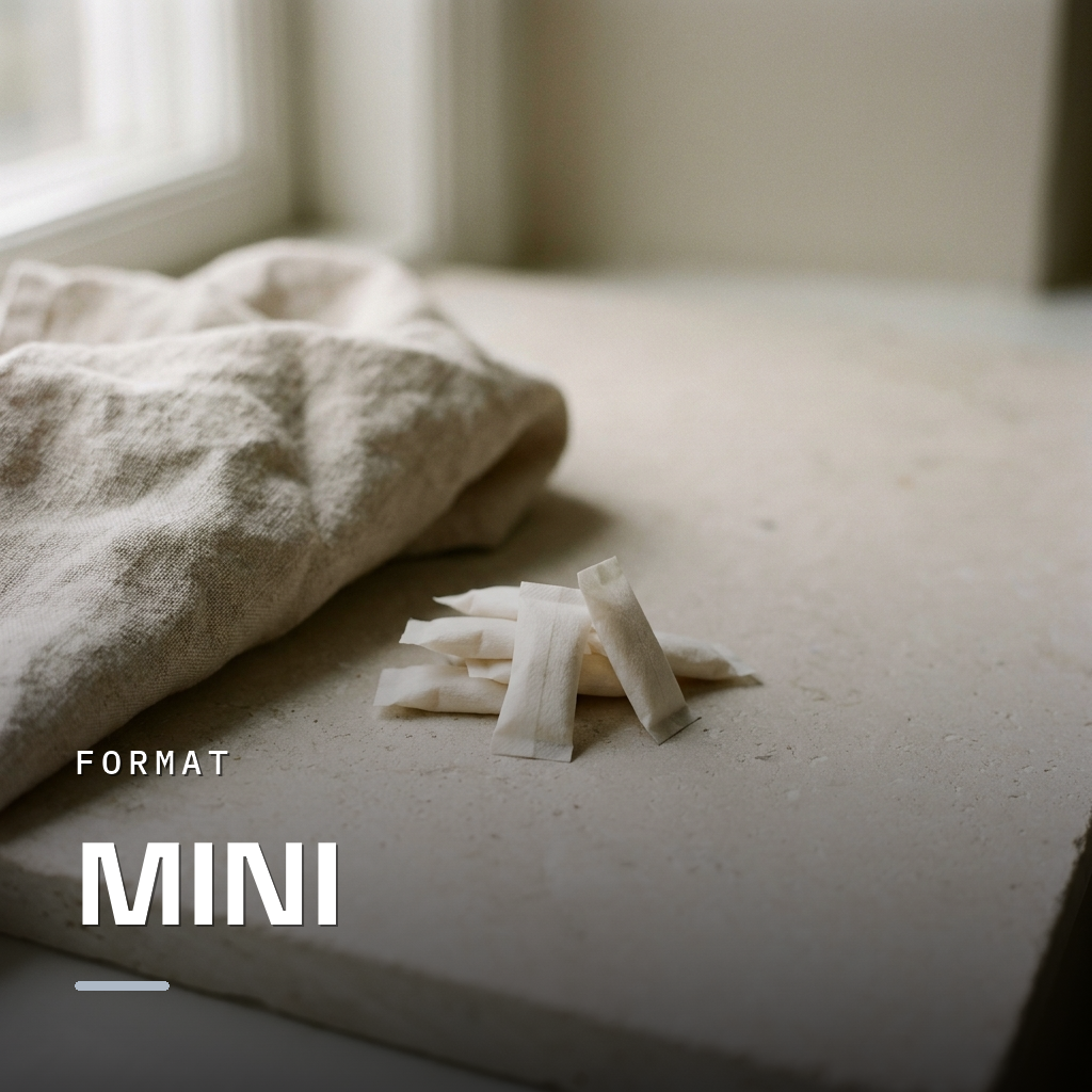 Mini format nicotine pouches