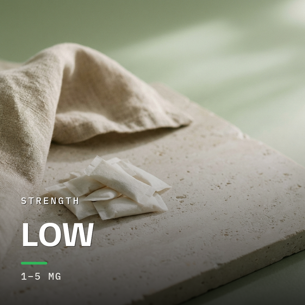 Low strength 1 to 5 mg nicotine pouches